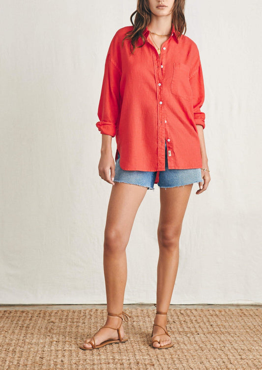 Faherty Women's Laguna Linen Relaxed Shirt
