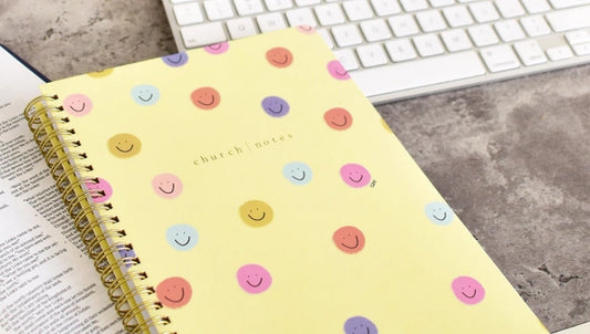 Church Notes Notebook- Smiley
