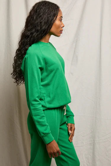 PerfectWhiteTee Alexi French Terry Raglan Crew Sweatshirt