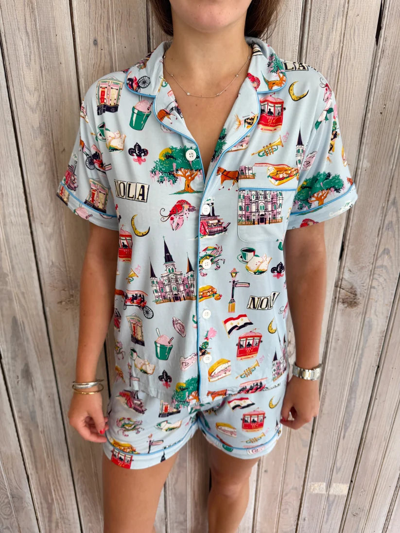 Nola Mercantile Nola Icons Pajama Short Set