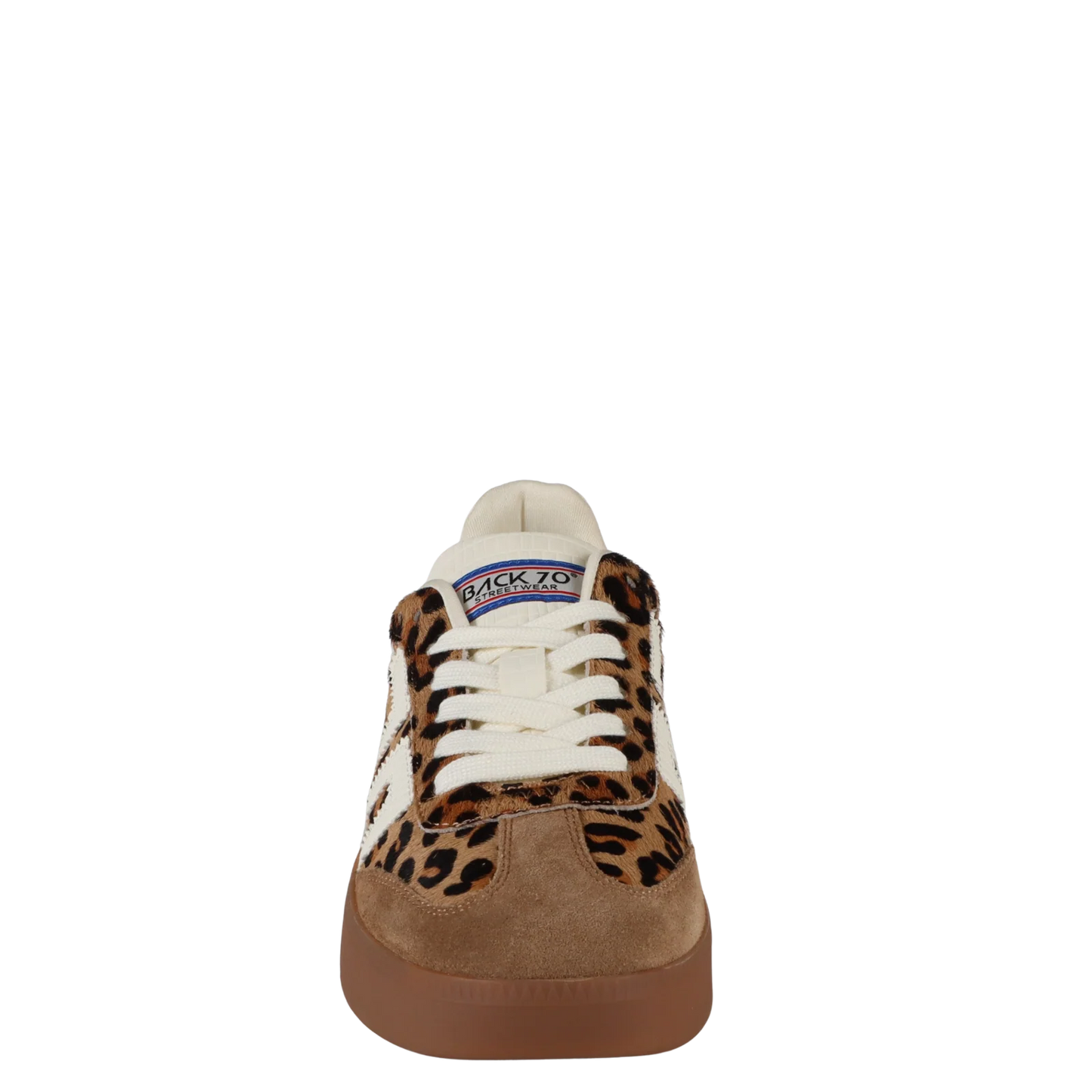 Consolidated Shoe Co. Back 70 Boston P In Leopard Cuoio Milk Sneakers