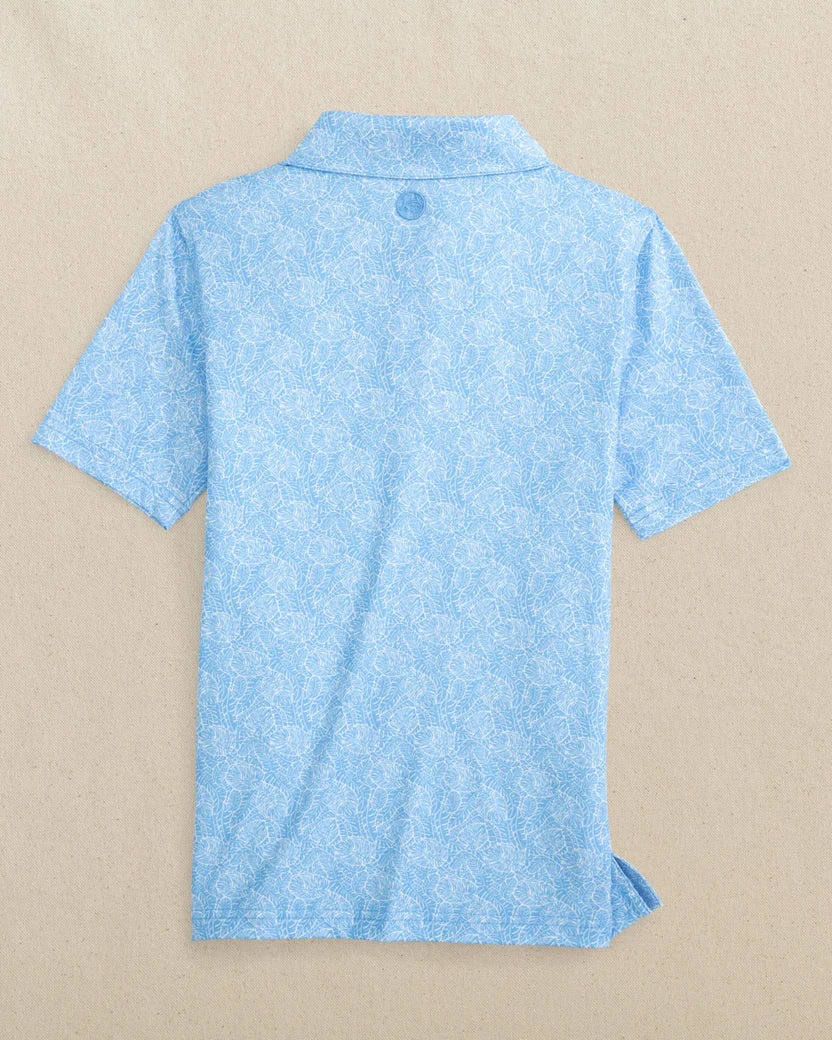 Southern Tide Boys Driver Beach Palms Printed Performance Polo