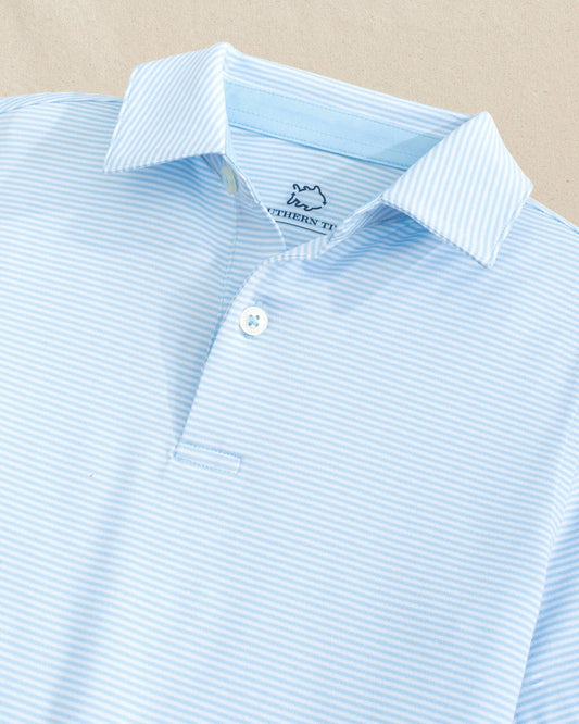 Southern Tide Boys Driver Meadowbrook Stripe Performance Polo