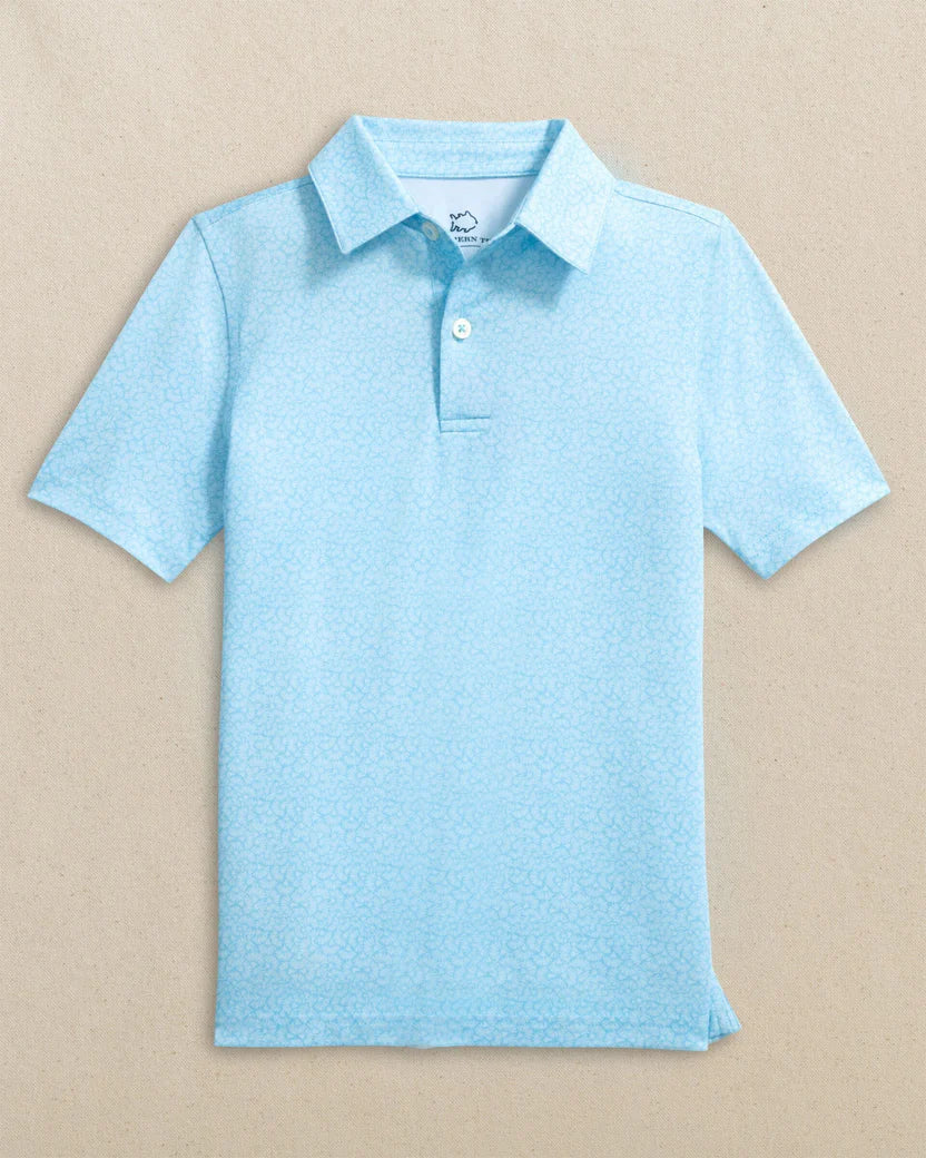 Southern Tide Boys Driver Paradise Shores Printed Performance Polo