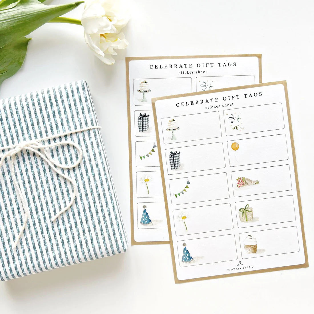 Emily Lex Studio Celebrate Gift Tag Sticker Labels