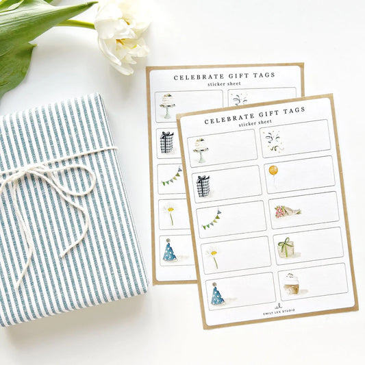 Emily Lex Studio Celebrate Gift Tag Sticker Labels