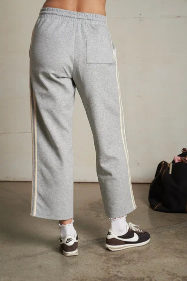 PerfectWhiteTee Claud Pureform Cropped Pant With Stripes