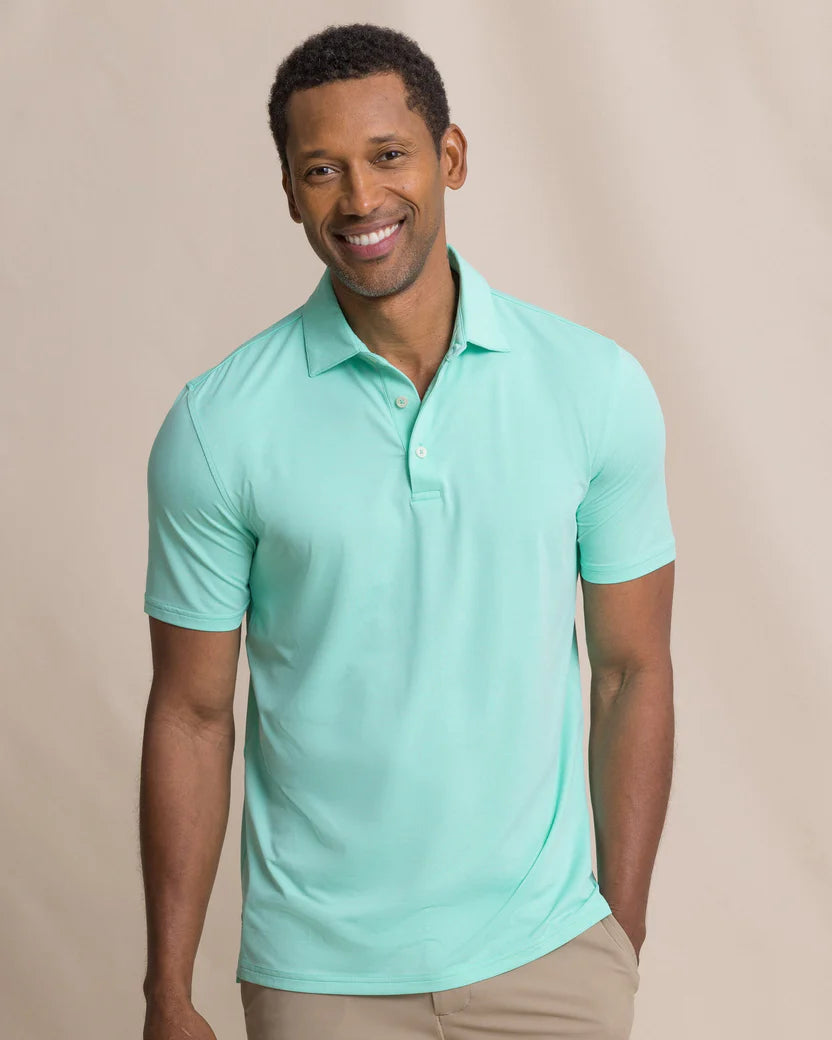 Southern Tide Coastal Breeze Heather Performance Polo