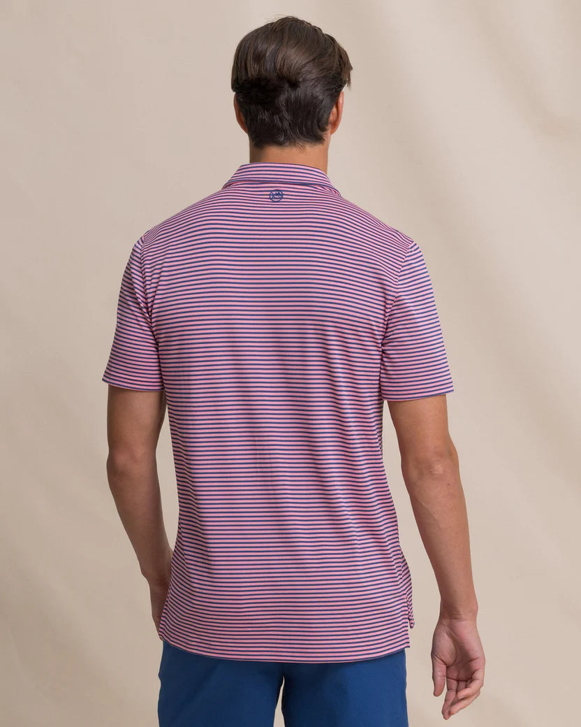 Southern Tide Men's Coastal Breeze Oceanfront Stripe Pique Performance Polo