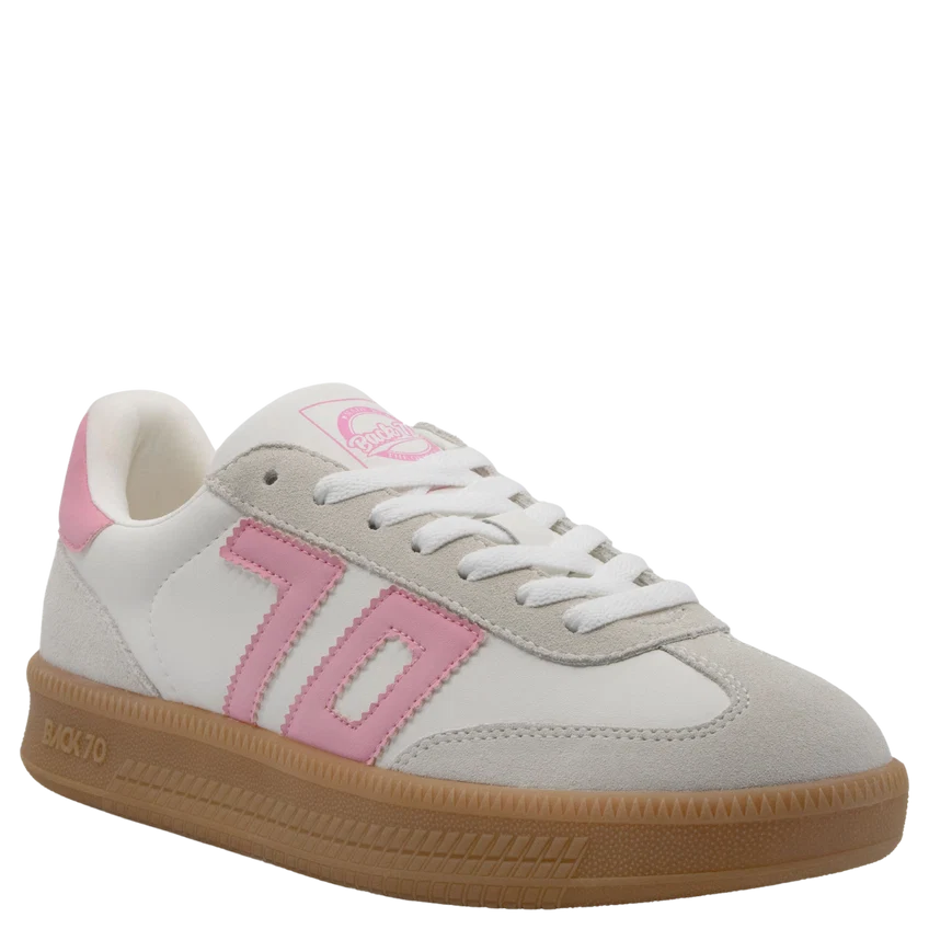 Back 70 Double In Cow White Pink Sneakers