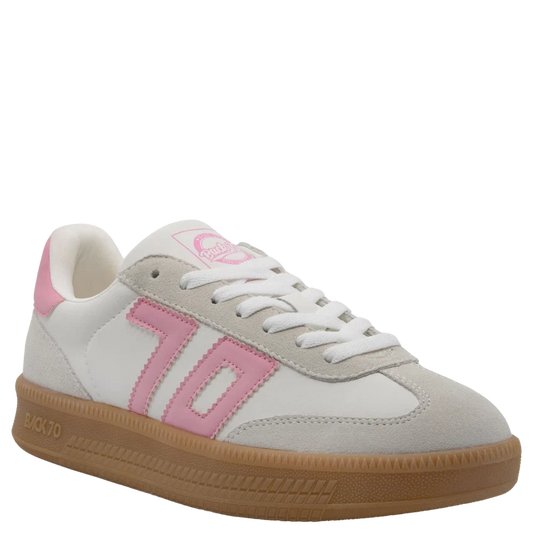 Back 70 Double In Cow White Pink Sneakers