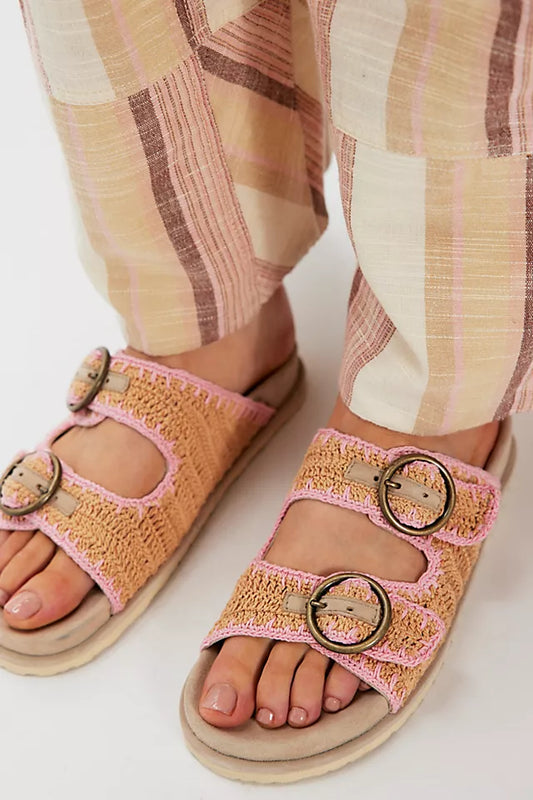 Laid Back London Coco Crochet Footbed Sandals