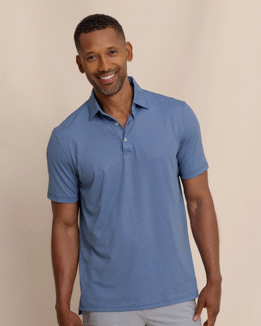 Southern Tide Men's Short Sleeve Driver Coastal Geo Polo