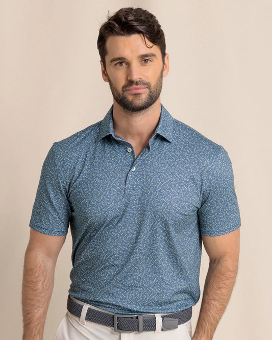 Southern Tide Men's Driver Iguana Glee Printed Polo