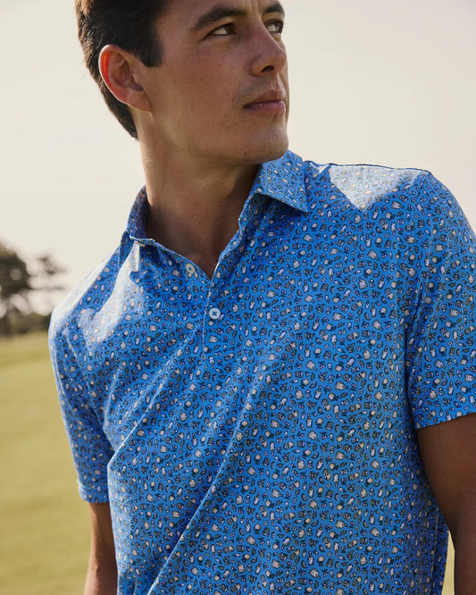 Southern Tide Men's Driver I'll Have an Old Fashioned Printed Polo