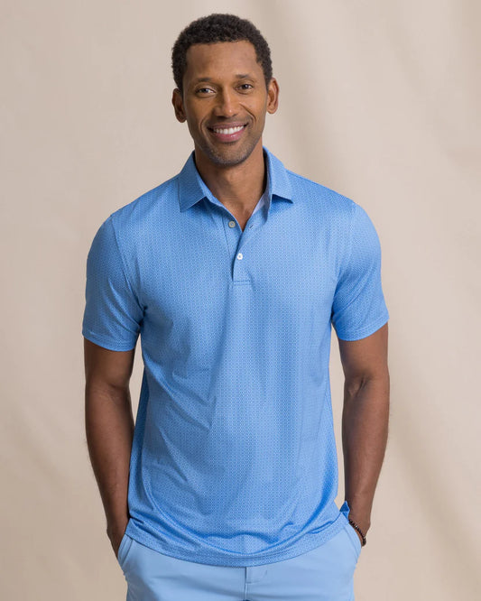 Southern Tide Men's Driver Seaside Geo Printed Polo