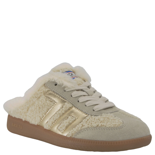 Back 70 Easter FL In Butter Gold Backless Sneakers