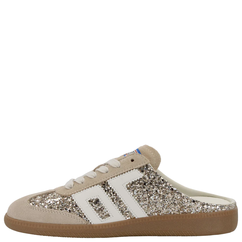 Back 70 Easter In Glitter Gold Backless Sneakers