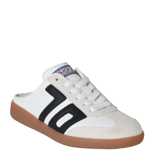 Back 70 Easter In White Black Backless Sneakers