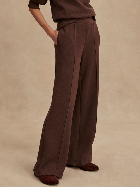 Varley The Wide Leg Pant 28- Coffee Bean Marl