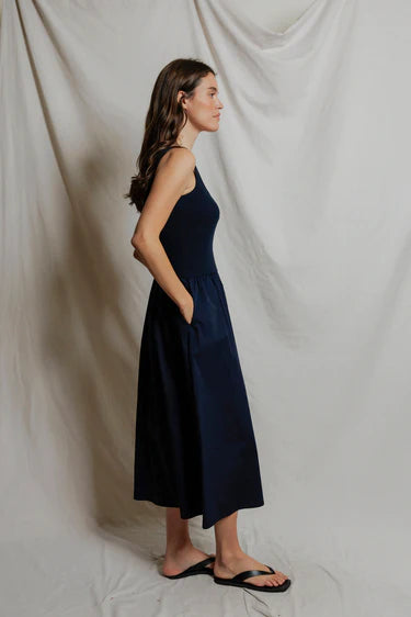 PerfectWhiteTee Fabiola Poplin Tank Dress