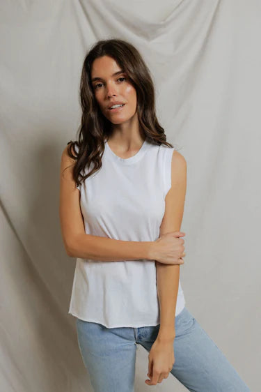 PerfectWhiteTee Faye Crispy Cotton Muscle Tank