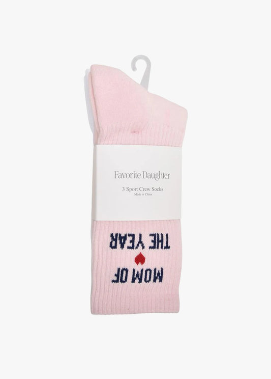 Favorite Daughter The Mom Of The Year Heart Sock Set