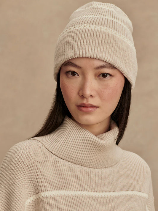 Varley Ronan Stitch Stripe Beanie