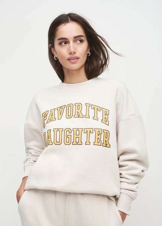 Favorite Daughter The Collegiate Sweatshirt- Stone Dijon