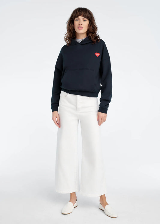Favorite Daughter Heart Embroidered Heart Hoodie