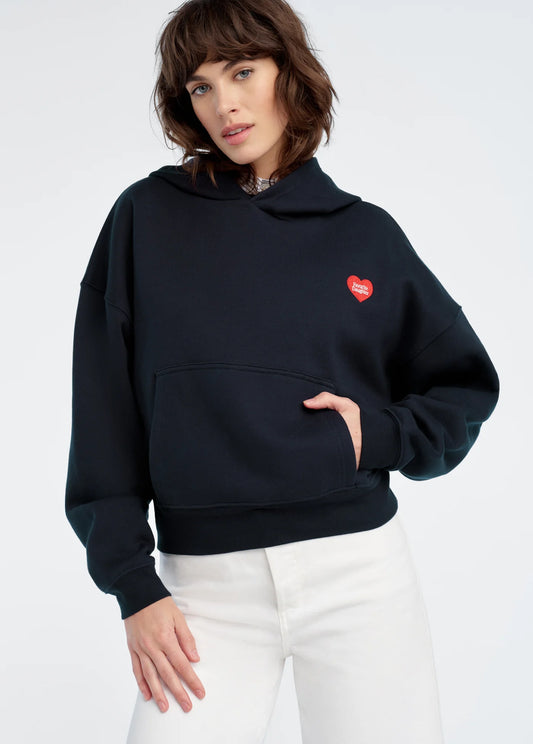 Favorite Daughter Heart Embroidered Heart Hoodie
