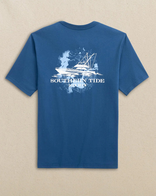 Southern Tide Fishing Boat Coordinates Short Sleeve T-Shirt