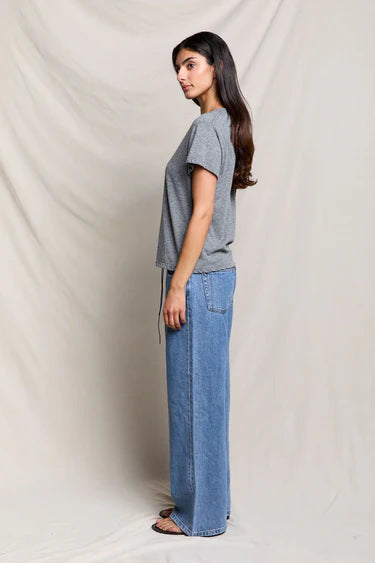 PerfectWhiteTee Hendrix Cotton Boxy V Neck Tee