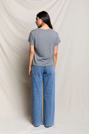 PerfectWhiteTee Hendrix Cotton Boxy V Neck Tee