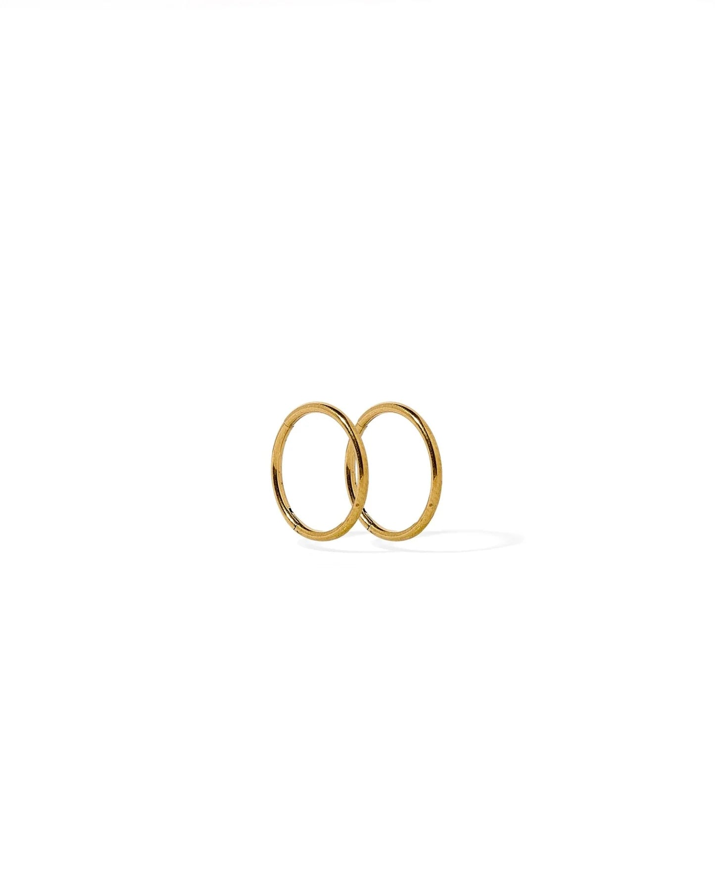 Linny Co. Huggie Infinity Hoop Earrings - Ava Gold 8mm