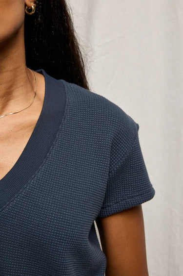 PerfectWhiteTee Jada Waffle Boxy V-Neck