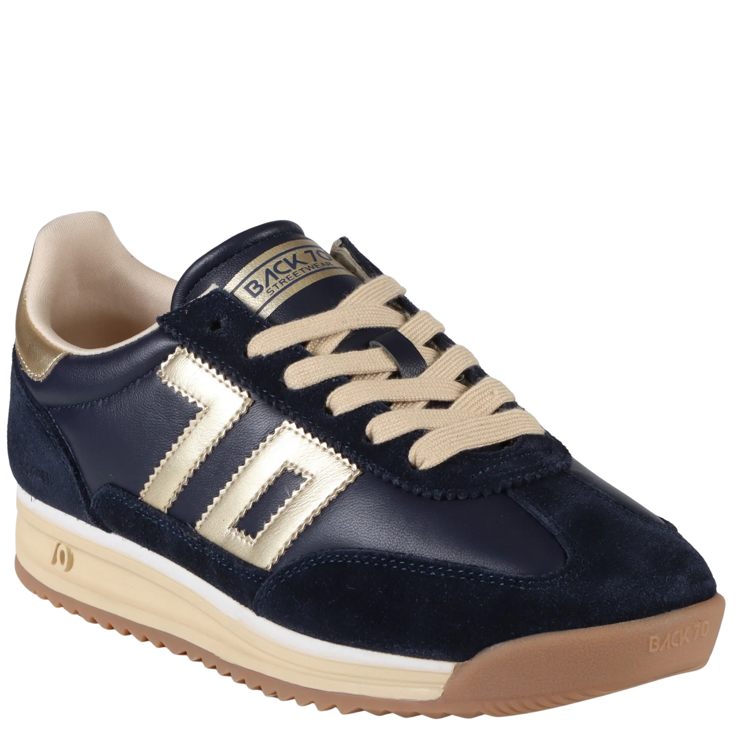 Back 70 Jogger N In Navy Gold Sneakers