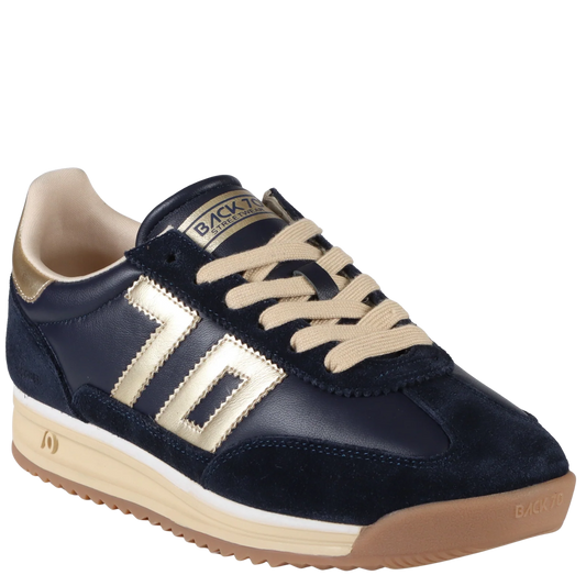 Back 70 Jogger N In Navy Gold Sneakers
