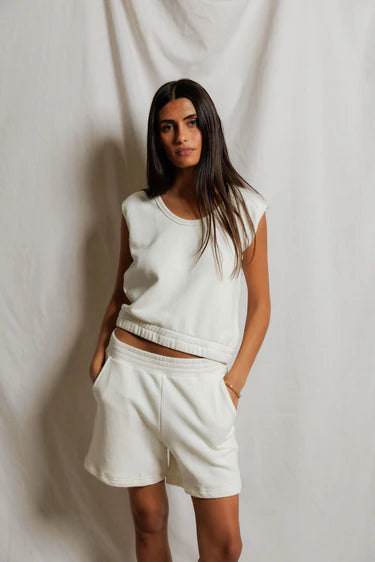PerfectWhiteTee French Terry Scoop Crop Tank