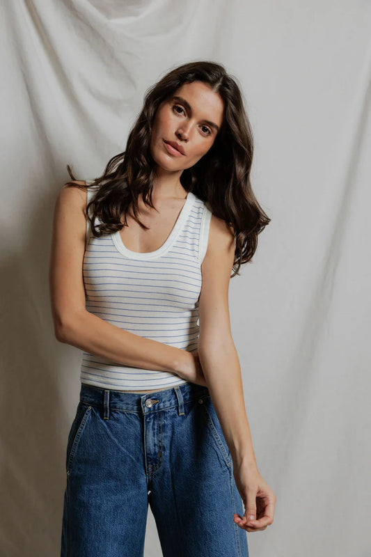 PerfectWhiteTee Kendra Brushed Sweater U-Neck Tank