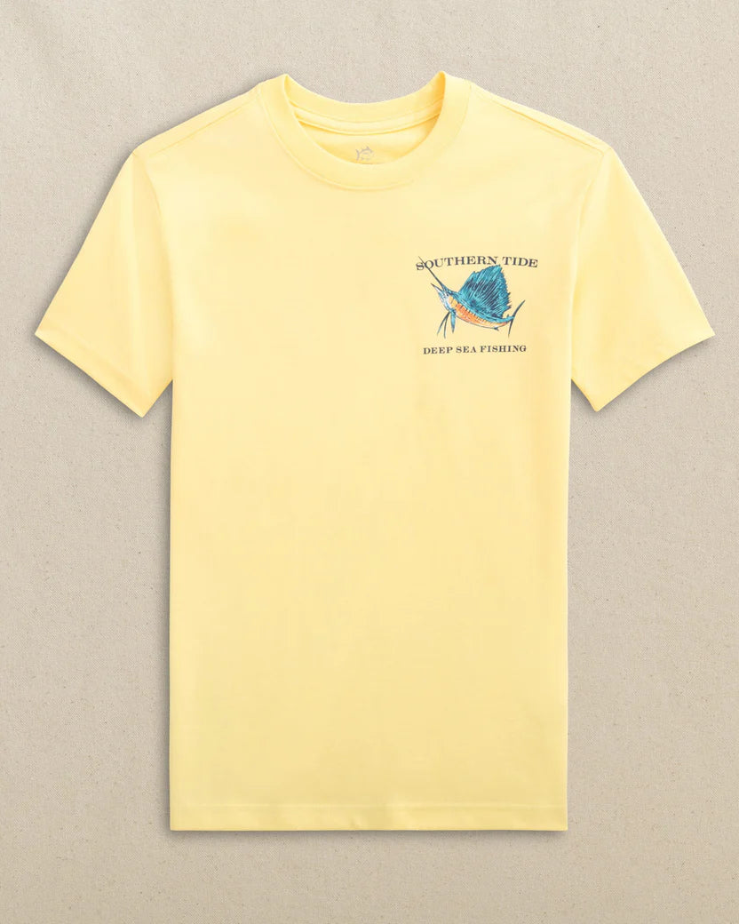 Southern Tide Kids Sailfish Deep Sea Fishing Short Sleeve T-Shirt