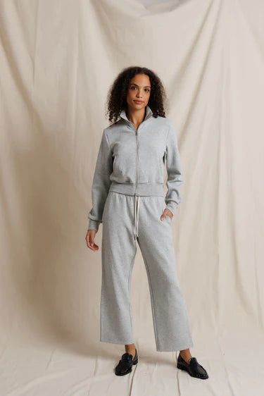 PerfectWhiteTee Milana Pureform Travel Zip Up Cropped Track Jacket