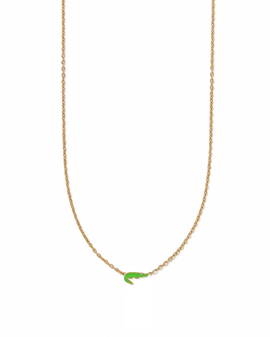 Linny Co. Necklace - Green Gator