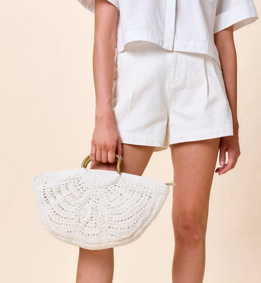 Cleobella Ora Crochet Bag | Ivory