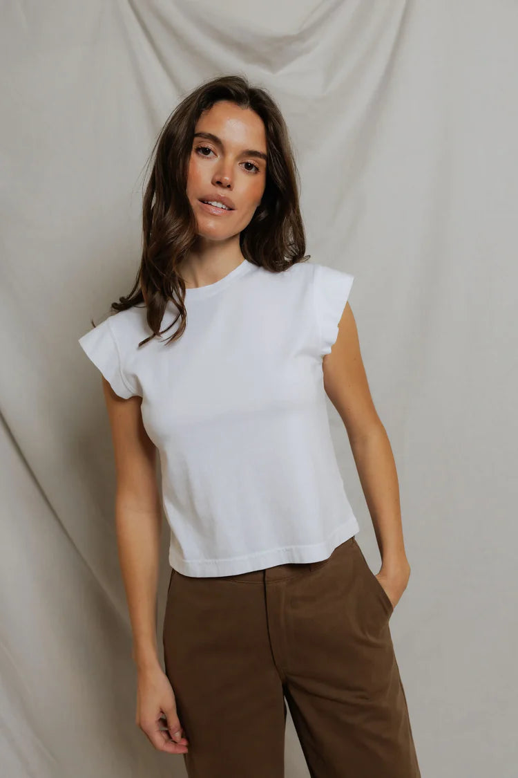 PerfectWhiteTee Porter Supima Cap Sleeve Tee