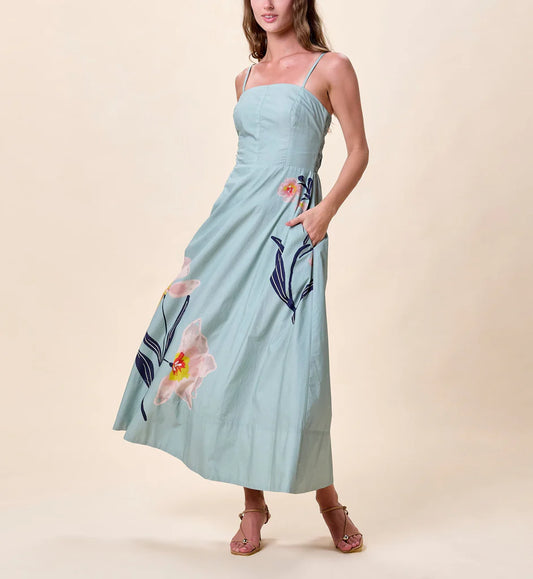 Cleobella Riley Ankle Dress | Moresco Blue Surf