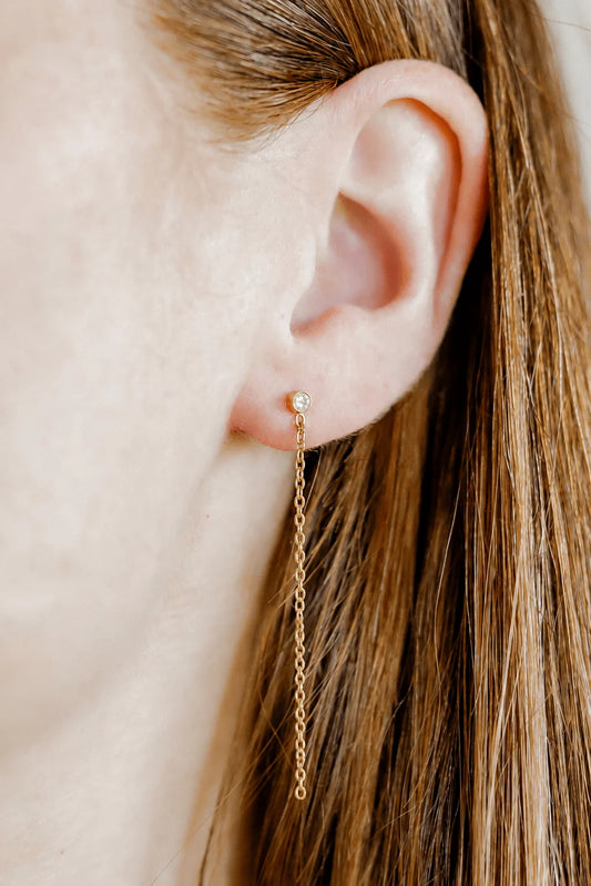 Linny Co. Screwback Stud Earrings - Darby Duster Gold