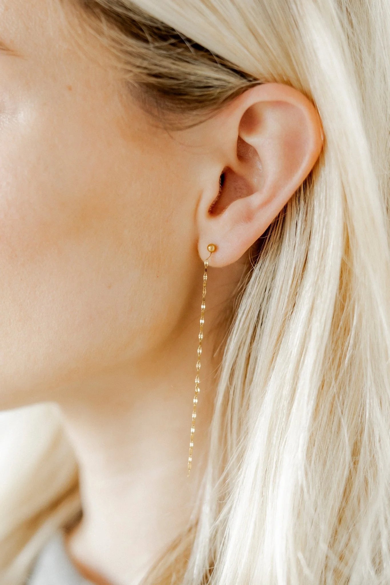 Linny Co. Screwback Stud Earrings - Devin Duster Gold