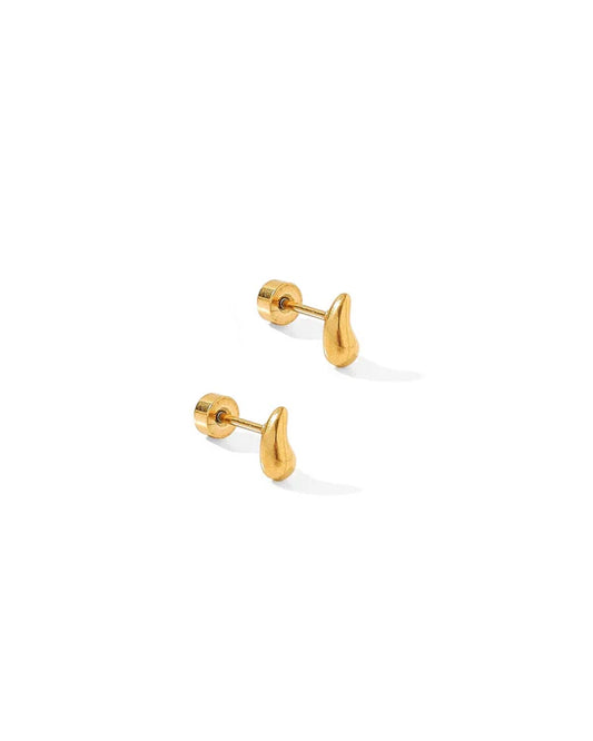 Linny Co. Screwback Stud Earrings - Emma Gold