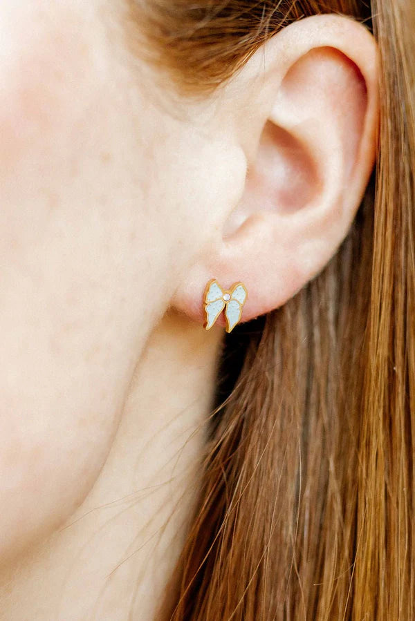 Linny Co. Screwback Stud Earrings - Finley Bow